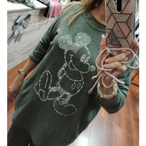 Camiseta Mickey Glitter en Negro [0]