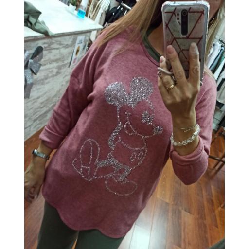 Camiseta Mickey Glitter en Negro [1]