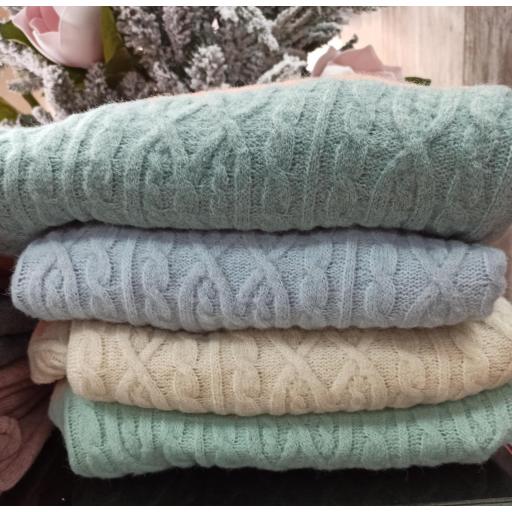 Jersey Toronto en Beige, Verde Agua, Celeste y Verde  [1]