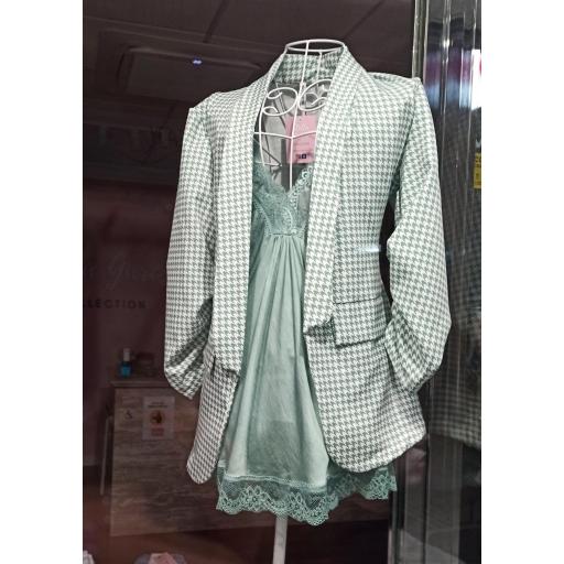 Blazer Pata Gallo en Negro [1]