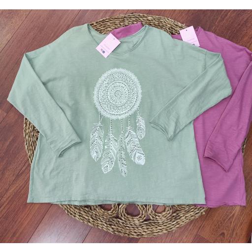 Camiseta Atrapasueños en Verde  [2]