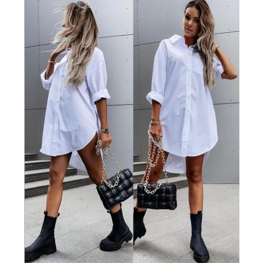 Maxi Camisa en Blanco  [1]