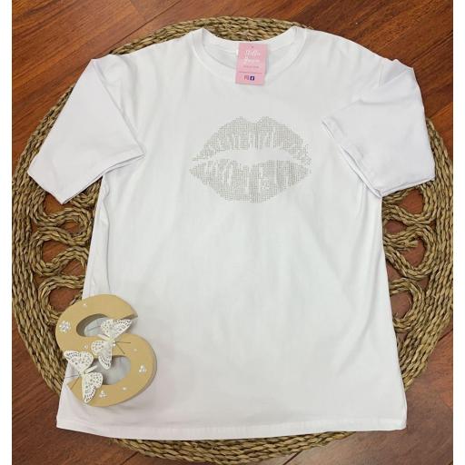 Camiseta Lips en Blanco [0]