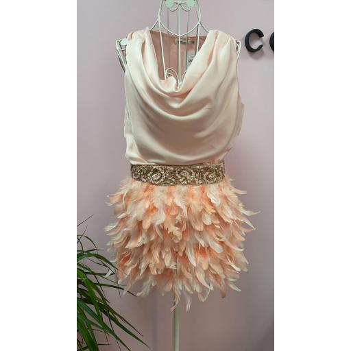 Vestido Plumas Rosa Talla S (34/36) [0]