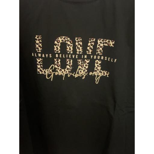 Camiseta LOVE de Mujer con Estampado Leopardo [2]