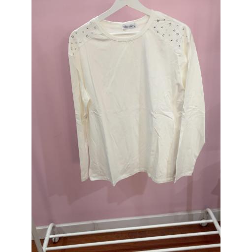 Camiseta de Mujer con Tachuelas Decorativas [3]