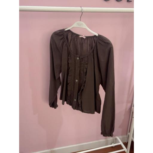 Blusa Drapeada de Mujer – Manga Larga [1]