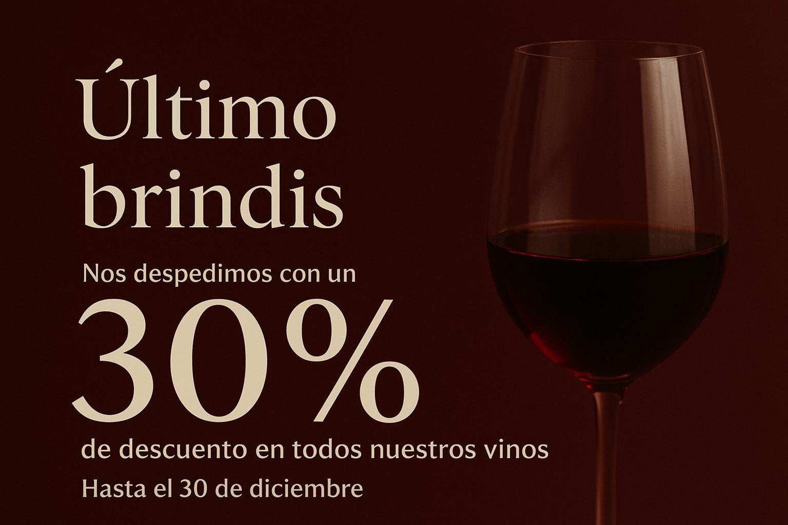 30% descuento por liquidación