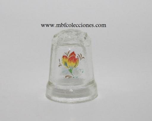 DEDAL CRISTAL CON UNA PEQUEÑA FLOR RF. 09836