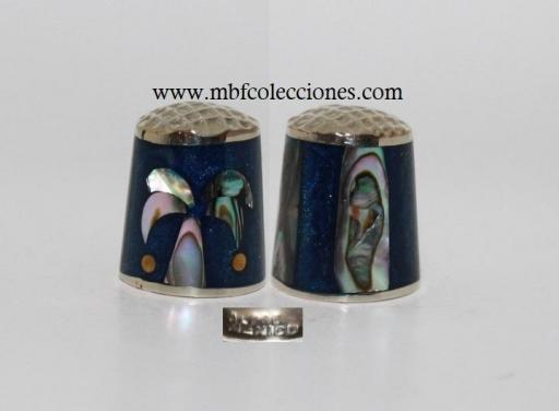 DEDAL ALPACA Y NACAR AZUL CON PALMERA - MÉXICO  RF. 10034 [0]