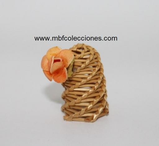 DEDAL ARTESANAL MIMBRE CON FLOR ​RF. 09065