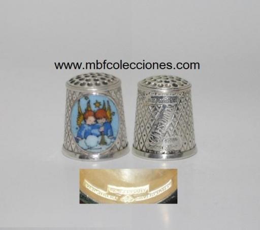 DEDAL CHRISTMAS 1984 ANGELITOS BAÑADO EN PLATA RF. 09193