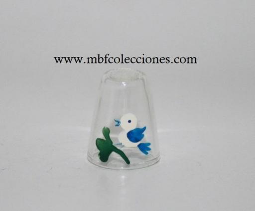 DEDAL PEQUEÑO CRISTAL CON PÁJARO PINTADO A MANO RF. 10230 [0]
