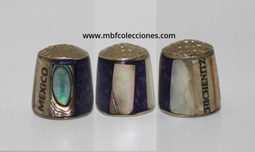 DEDAL TONOS AZULES ALPACA Y NACAR - MÉXICO  ​RF. 09483 [0]