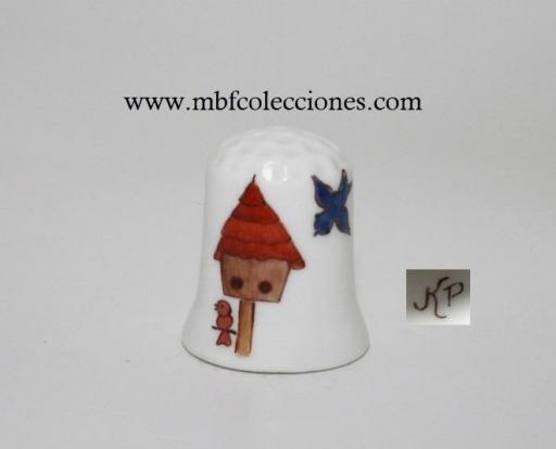 DEDAL PINTADO A MANO PÁJAROS Y CASA RF. 09509 [0]