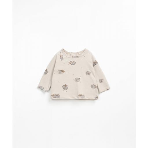 Camiseta Play Up de punto con estampado de erizos | Wooden Memories