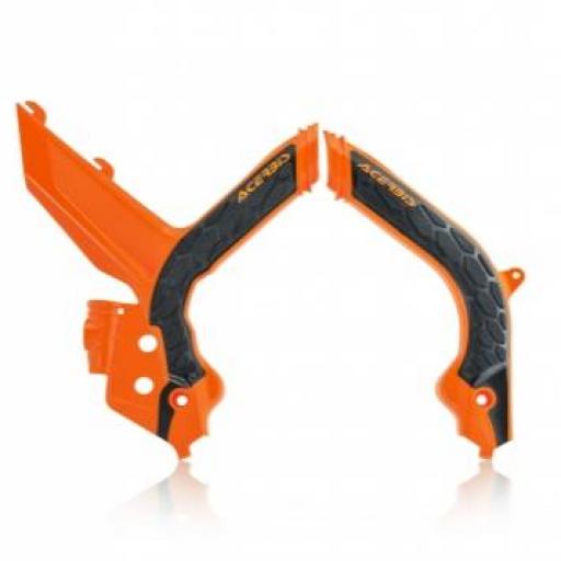 Protector de Chasis  KTM EXC/EXC F 2020 Naranja/Negro Acerbis X-Grip