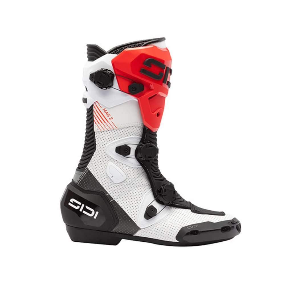 Botas Sidi Mag 2 Air Blanco-Negro-Rojo