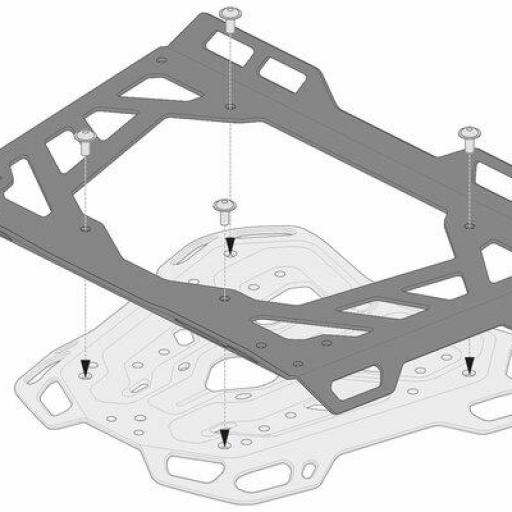 Extensión para portaequipaje ADVENTURE-RACK. 45x30 cm. Aluminio. Negro. [2]