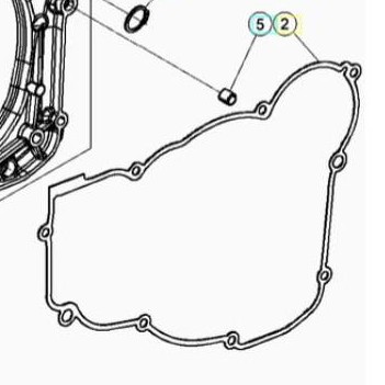 Nº 2..........JUNTA TAPA INTERIOR EMBRAGUE