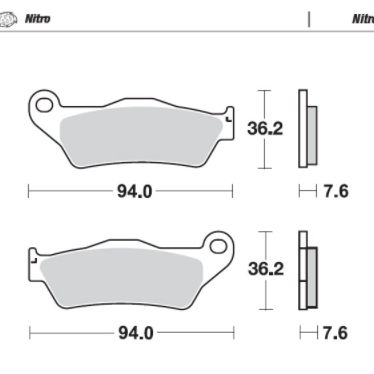 Pastillas de freno del/tras NITRO SERIES MOTOMASTER 093021 KTM GASGAS HUSABERG HUSQVARNA SHERCO TM / GASGAS WILD quad [1]