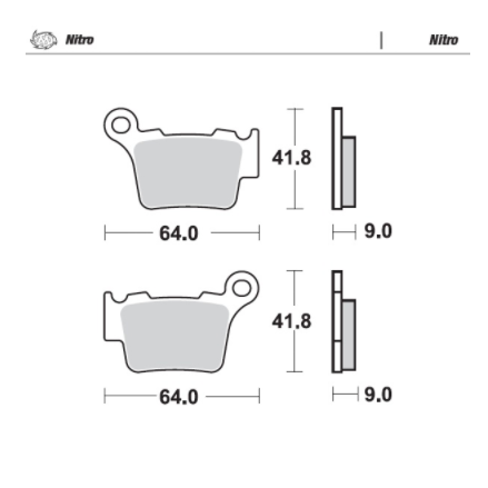 Pastillas de freno trasero NITRO SERIES MOTOMASTER 094421 BMW KTM GASGAS HUSABERG HUSQVARNA SHERCO TM [1]