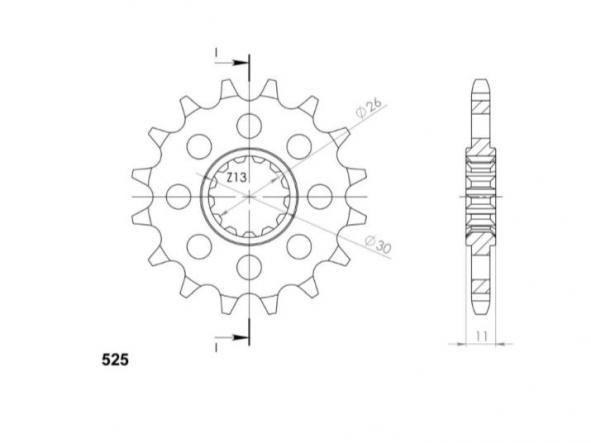  Kit transmisión Yamaha MT 07 14/23 -  Yamaha XSR 700 16/22 SUPER REFORZADO DORADO [3]