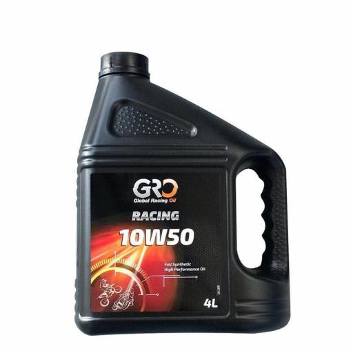 Aceite 10W50 4T 100 Sintético Gro Global Racing 4 Litros [0]