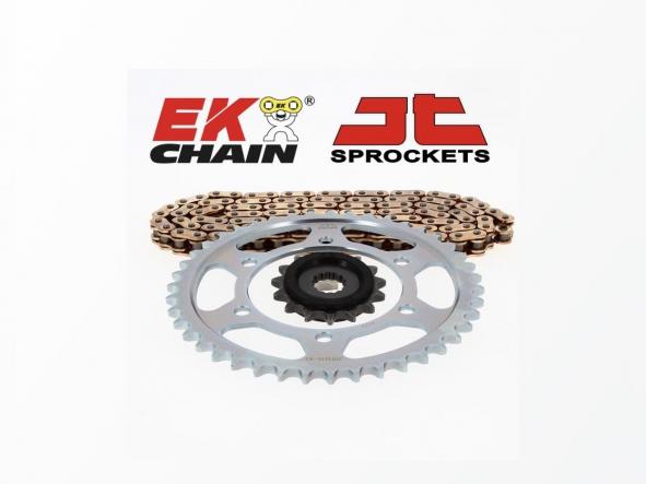 Kit transmisión Bmw F650 GS/G450 Gs JtSprolets/EK reforzado acero con retenes [0]