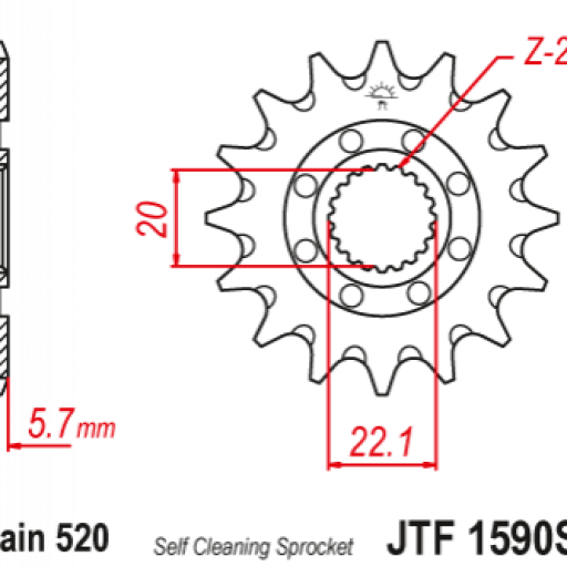 Piñon 13D Yamaha WR250F/R/X YZ125 YZ250F GAS GAS 4T [1]