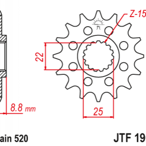 Piñon 12D Ktm 98-20, Beta 10-20, HusqVarna 14.20, Husaberg 11-14  JT [1]