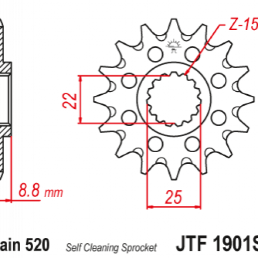 Piñon 13D Ktm 98-20, Beta 10-20, HusqVarna 14.20, Husaberg 11-14  JT [1]