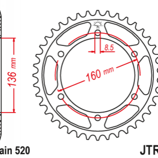 Corona JT Acero 40 Dientes  [0]