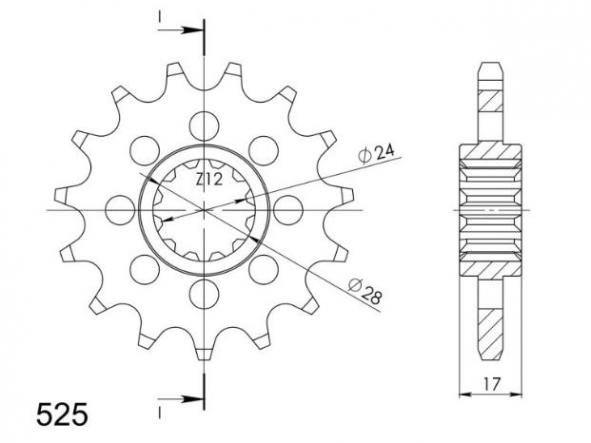 Kit transmisión Honda CBF N 600 04/07 - CBF S 600 04/07 Supersprox-DID [3]