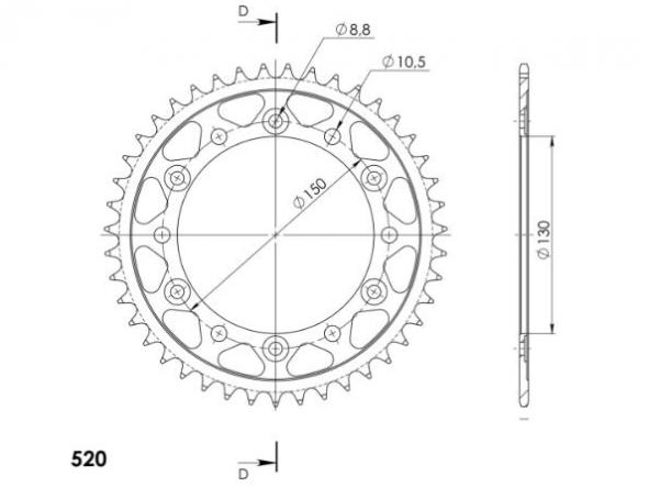 Kit transmisión Honda FMX 650 05/08 Supersprox-DID reforzado dorado con retenes [5]