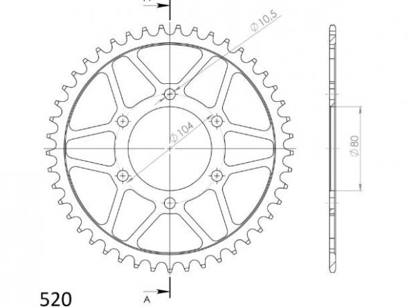 Kit transmisión Kawasaki ER6 F,N 650 06/15 - KLE Versys 650 07/20 - Z 650 17/19 Supersprox-DID dorado con retenes [5]