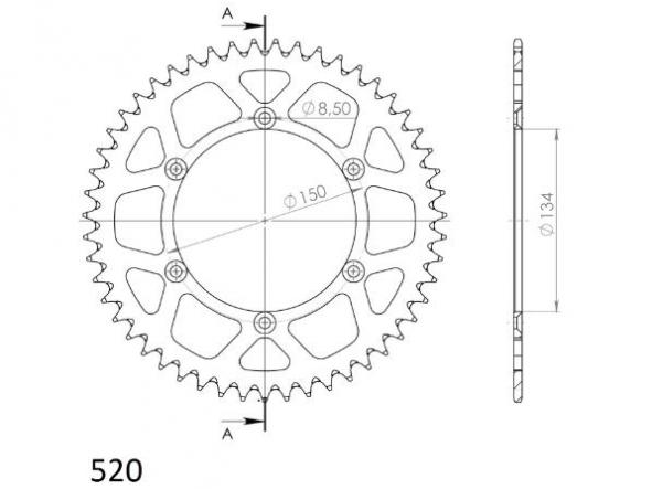 Kit transmisión Kawasaki KLX 450 R 07/13 Supersprox-DID reforzado negro con retenes [5]