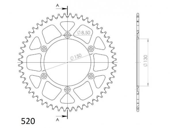 Kit transmisión Yamaha TTR 230 05/15 Supersprox-DID reforzado negro con retenes [5]