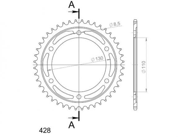 Kit transmisión Yamaha YBR 250 07/11 Supersprox-DID reforzado negro con retenes [5]