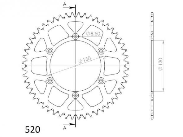 Kit transmisión Yamaha YZ 450 F 05/05 Supersprox-DID reforzado negro con retenes [5]