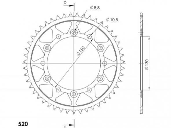 Kit transmisión Yamaha XJ 6 N 600 09/15 - XJ 6 F 600 10/11 - XJ 6 S Diversion 09/15 Supersprox-DID reforzado negro con retenes [5]