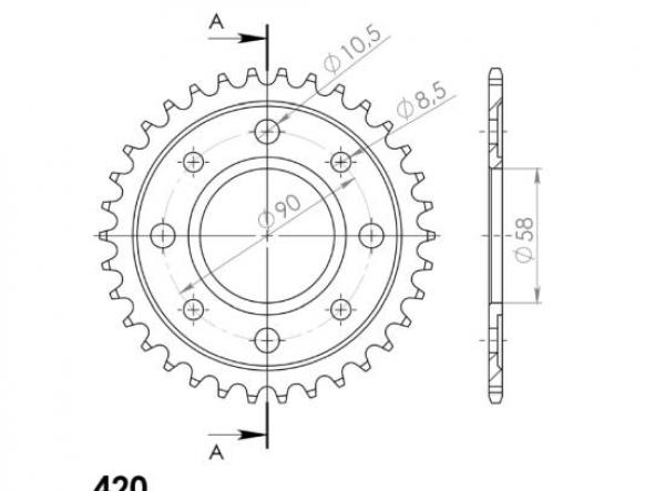 Kit transmisión Honda MSX 125 14/17 - MSK Groom 125 18/18 Supersprox-DID reforzado negro sin retenes [4]