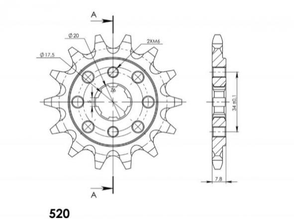 Kit transmisión Honda XLV Varadero 125 01/11 Supersprox-DID reforzado negro sin retenes [4]