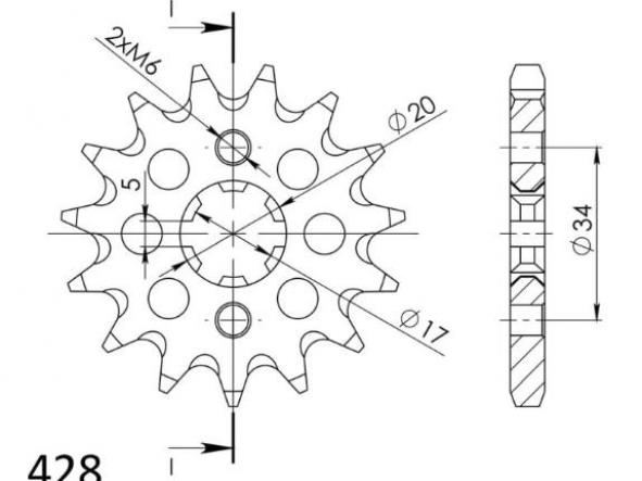 Kit transmisión Honda XR L 125 03/07 Supersprox-DID reforzado negro con retenes [3]