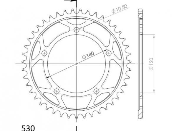 Kit transmisión Suzuki GSF N / S Bandit 1250 07/12 - GSX SA Bandit 1250 16/16 Supersprox-DID reforzado dorado con retenes [5]