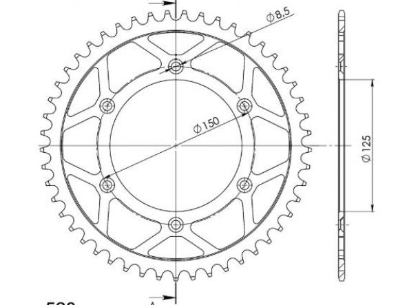 Kit transmisión KTM EXC 125 98/16 Supersprox-DID reforzado negro con retenes [5]