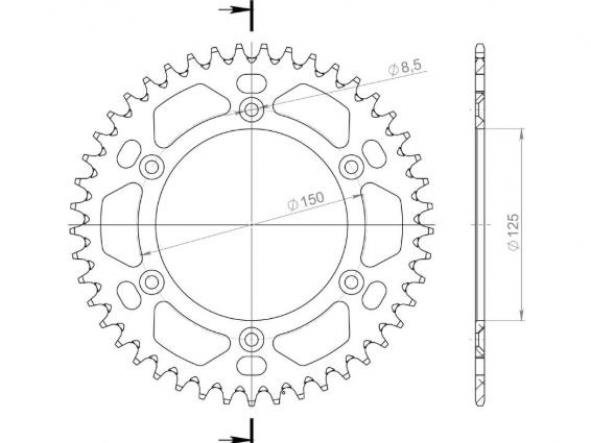 Kit transmisión KTM Enduro / R 4T 690 08/18 - LC4 EGS 4T 400 93/01 Supersprox-DID reforzado negro con retenes [5]