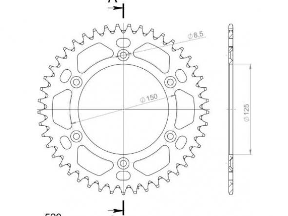 Kit transmisión KTM SMR 4T 450 04/07 Supersprox-DID reforzado negro con retenes [4]