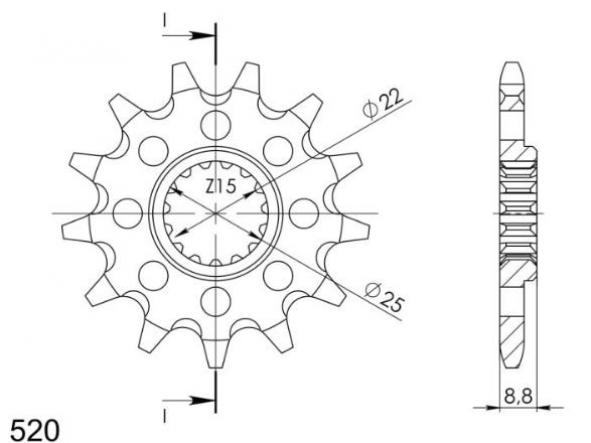 Kit transmisión KTM SX 2T 250 03/16 - SXF 4T 250 05/16 - SXF 4T 450 16/24 Supersprox-DID reforzado negro con retenes [3]
