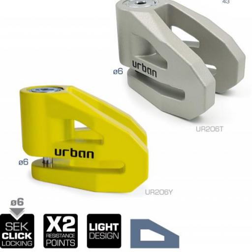 Antirrobo disco Moto URBAN UR206 AMARILLO [1]